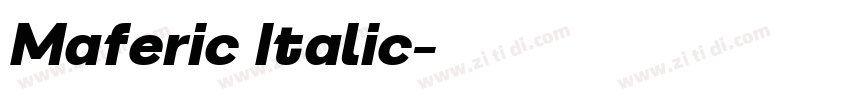 Maferic Italic字体转换